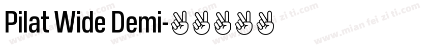 Pilat Wide Demi字体转换